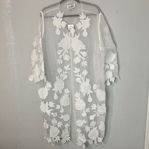 Lisa Rene NWT Lace Sheer Kimono Robe Vintage 24W